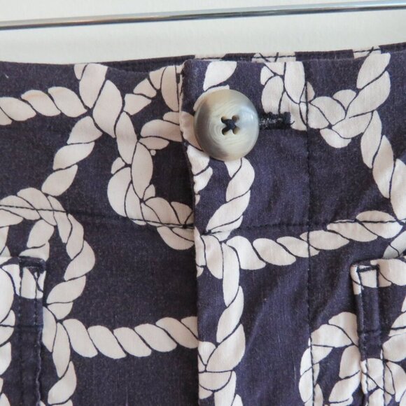 ANTHROPOLOGIE MAEVE The Colette Nautical Rope Wide Leg Cropped Linen Blend Pants - Picture 7 of 16